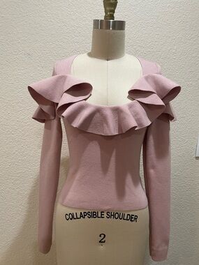 Express Dusty Pink Knit Top